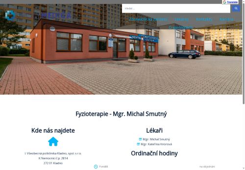 Zobrazit webové stránky Fyzioterapie - I. Všeobecná poliklinika Kladno - Mgr. Michal Smutný