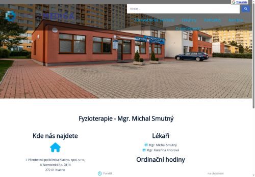 Zobrazit webové stránky Fyzioterapie - I. Všeobecná poliklinika Kladno - Mgr. Michal Smutný