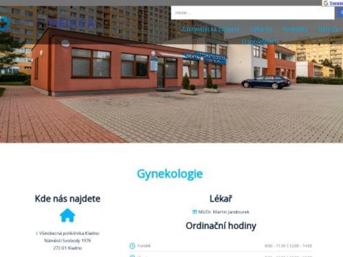 Gynekologie - I. Všeobecná poliklinika Kladno - MUDr. Martin Jandourek