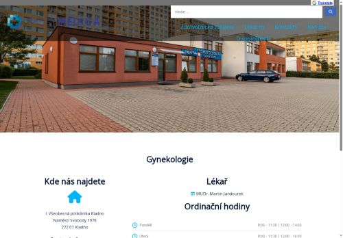 Zobrazit webové stránky Gynekologie - I. Všeobecná poliklinika Kladno - MUDr. Martin Jandourek