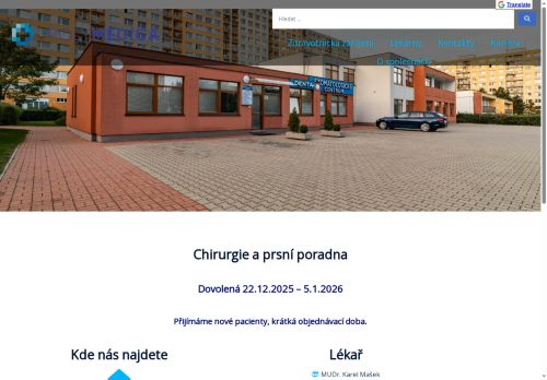Zobrazit webové stránky Chirurgie a prsní poradna - I. Všeobecná poliklinika Kladno - MUDr. Karel Mašek