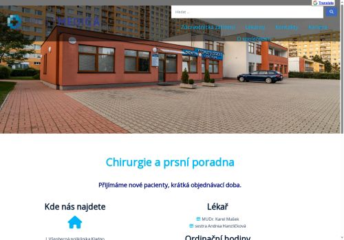 Zobrazit webové stránky Chirurgie a prsní poradna - I. Všeobecná poliklinika Kladno - MUDr. Karel Mašek