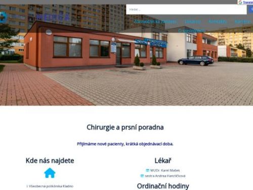 Chirurgie a prsní poradna - I. Všeobecná poliklinika Kladno - MUDr. Karel Mašek