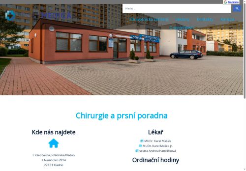 Zobrazit webové stránky Chirurgie a prsní poradna - I. Všeobecná poliklinika Kladno - MUDr. Karel Mašek