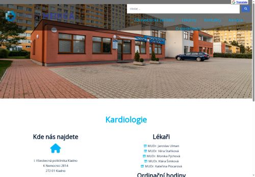 Zobrazit webové stránky Kardiologie - I. Všeobecná poliklinika Kladno - MUDr. Staňková, MUDr. Pýchová, MUDr. Šimková, MUDr. Plocarová