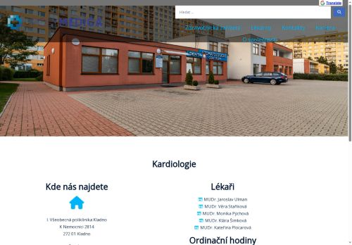 Zobrazit webové stránky Kardiologie - I. Všeobecná poliklinika Kladno - MUDr. Staňková, MUDr. Pýchová, MUDr. Šimková, MUDr. Plocarová