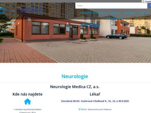 Neurologie - I. Všeobecná poliklinika Kladno - MUDr. Helena Hyclová