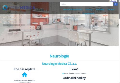Zobrazit webové stránky Neurologie - I. Všeobecná poliklinika Kladno - MUDr. Michael Inneman