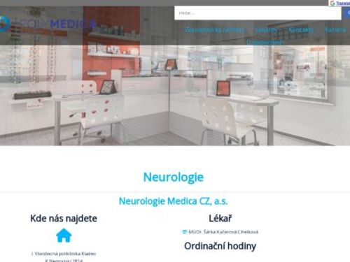 Neurologie - I. Všeobecná poliklinika Kladno - MUDr. Markéta Volfová