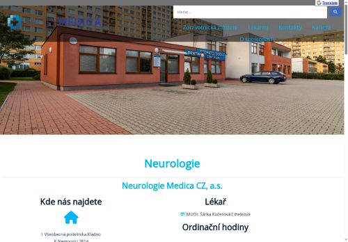 Zobrazit webové stránky Neurologie - I. Všeobecná poliklinika Kladno - MUDr. Helena Hyclová