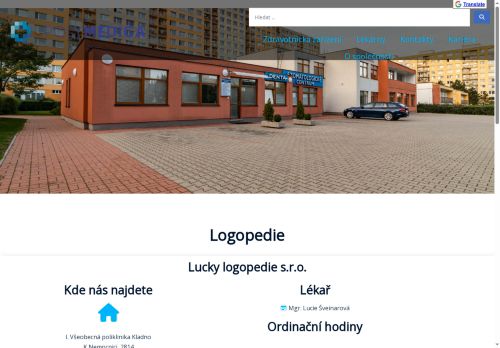 Zobrazit webové stránky Lucky logopedie s.r.o - I. Všeobecná poliklinika Kladno - Mgr. Lucie Šveinarová