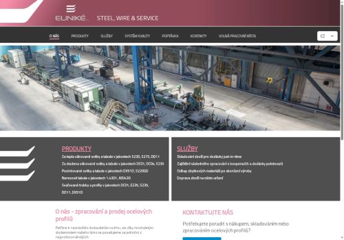 Webové stránky EUNIKÉ, a.s., Brno