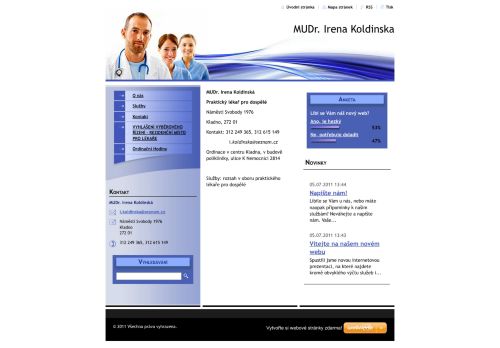 Zobrazit webové stránky Praktický lékař pro dospělé - I. Všeobecná poliklinika Kladno - MUDr. Irena Koldinská