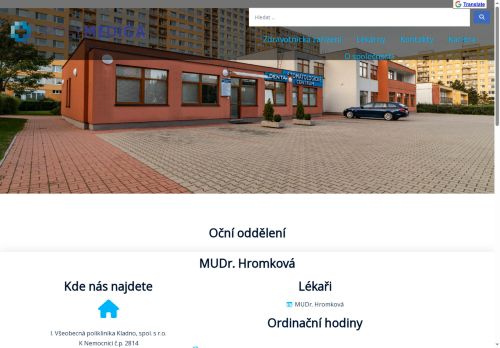 Zobrazit webové stránky Oční ordinace - I. Všeobecná poliklinika Kladno - MUDr. Hromková, MUDr. Šuttová