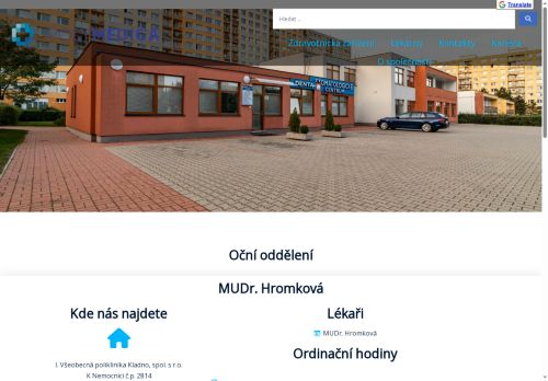 Zobrazit webové stránky Oční ordinace - I. Všeobecná poliklinika Kladno - MUDr. Hromková, MUDr. Šuttová