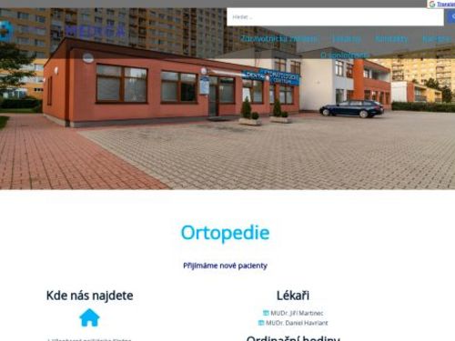 Ortopedie - I. Všeobecná poliklinika Kladno - MUDr. Jiří Martinec, MUDr. Jan Pokorný, MUDr. Daniel Havrlant, MUDr. Boiko Maryna