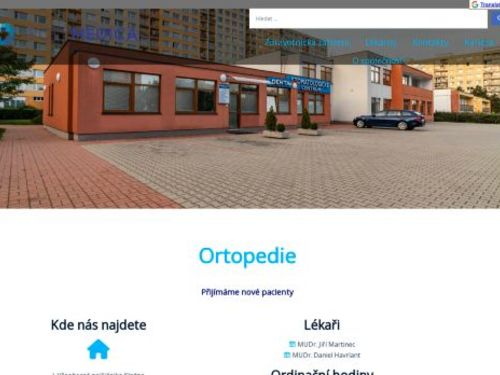 Ortopedie - I. Všeobecná poliklinika Kladno - MUDr. Jiří Martinec, MUDr. Jan Pokorný, MUDr. Daniel Havrlant, MUDr. Boiko Maryna