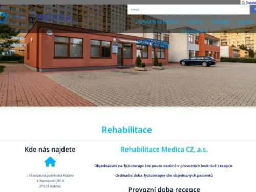 Rehabilitace - I. Všeobecná poliklinika Kladno