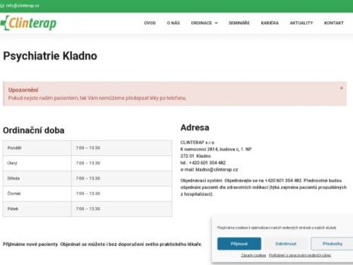 Psychiatrická ambulance Clinterap - I. Všeobecná poliklinika Kladno