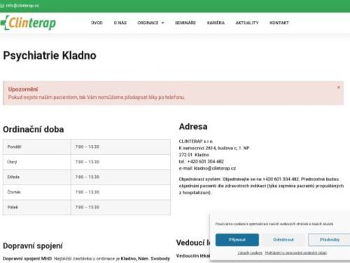 Psychiatrická ambulance Clinterap - I. Všeobecná poliklinika Kladno