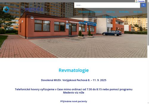 Zobrazit webové stránky Revmatologie - I. Všeobecná poliklinika Kladno - MUDr. Marie Votýpková-Pechová