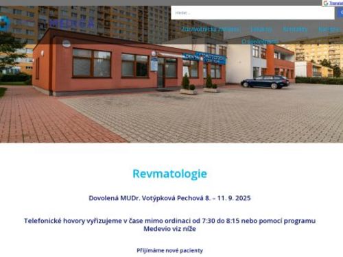 Revmatologie - I. Všeobecná poliklinika Kladno - MUDr. Marie Votýpková-Pechová