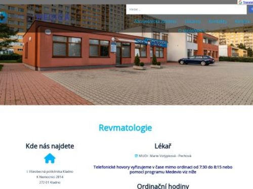 Revmatologie - I. Všeobecná poliklinika Kladno - MUDr. Marie Votýpková-Pechová