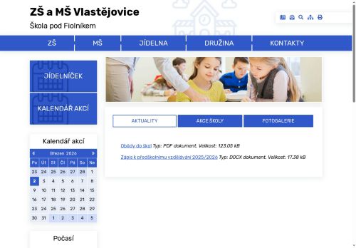 Základní škola a Mateřská škola Vlastějovice nabízí práci na pozici Učitel/ka pro 1. stupeň ZŠ v obci Vlastějovice