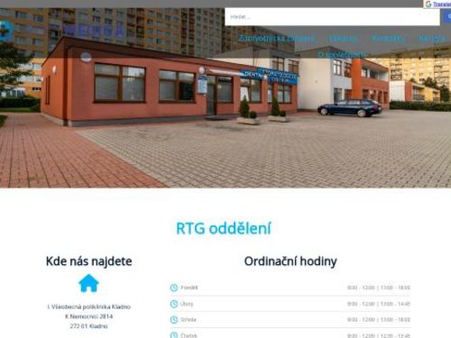 RTG oddělení - I. Všeobecná poliklinika Kladno