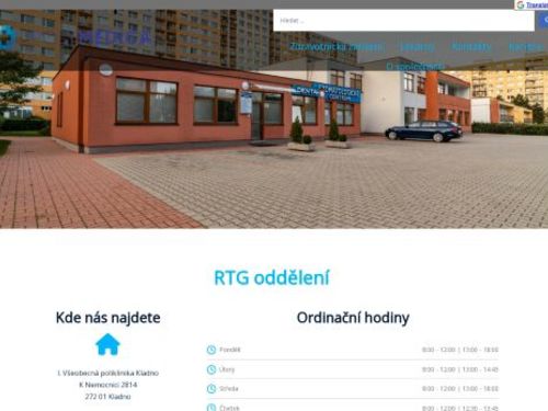 RTG oddělení - I. Všeobecná poliklinika Kladno