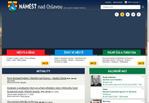 Zobrazit webové stránky Městský úřad Náměšť nad Oslavou