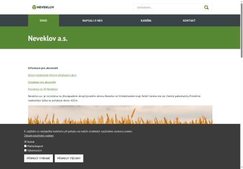 Neveklov a.s. nabízí práci na pozici Ošetřovatel hospodářských zvířat v obci Stranný