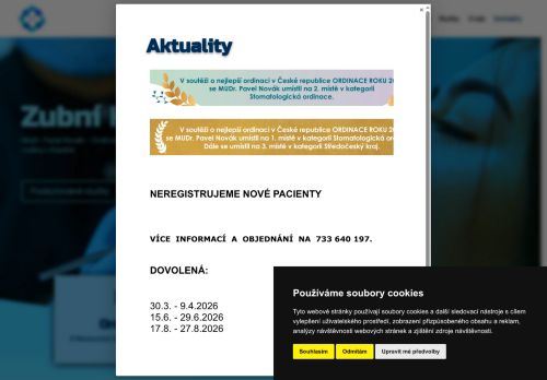 Zobrazit webové stránky Zubní ordinace - I. Všeobecná poliklinika Kladno - MUDr. Pavel Novák