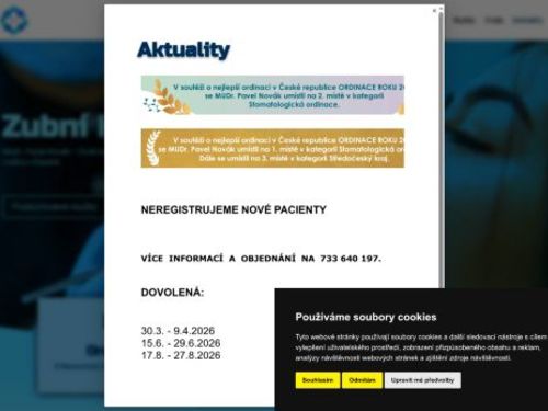 Zubní ordinace - I. Všeobecná poliklinika Kladno - MUDr. Pavel Novák