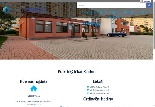 Zobrazit webové stránky Praktický lékař pro dospělé - Poliklinika Kladno (ul. Unhošťská) - MUDr. Denisa Blahová, MUDr. Jiří Vondra