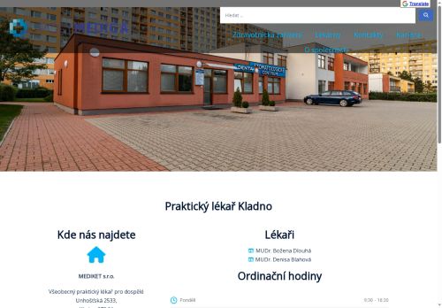 Zobrazit webové stránky Praktický lékař pro dospělé - Poliklinika Kladno (ul. Unhošťská) - MUDr. Denisa Blahová, MUDr. Jiří Vondra