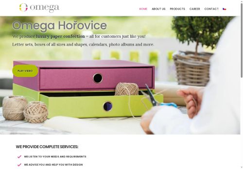 Webové stránky Omega Hořovice spol. s r.o., Hořovice