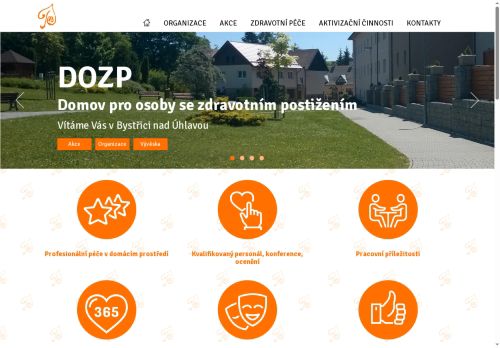 Webové stránky Domov pro osoby se zdravotním postižením Bystřice nad Úhlavou, příspěvková organizace, Nýrsko