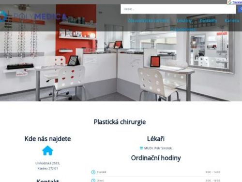 Plastická chirurgie - Poliklinika Kladno (ul. Unhošťská) - MUDr. Petr Sirotek
