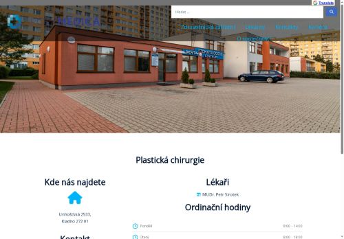 Zobrazit webové stránky Plastická chirurgie - Poliklinika Kladno (ul. Unhošťská) - MUDr. Petr Sirotek