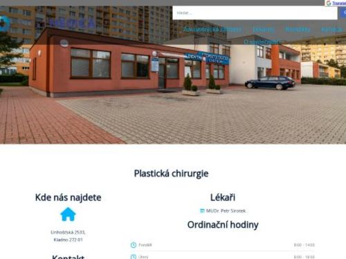 Plastická chirurgie - Poliklinika Kladno (ul. Unhošťská) - MUDr. Petr Sirotek