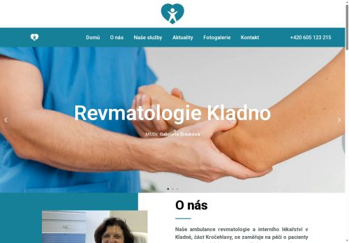 Zobrazit webové stránky Revmatologická a interní ambulance - Poliklinika Kladno (ul. Unhošťská) - MUDr. Gabriela Šimková