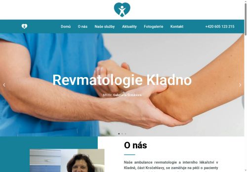 Zobrazit webové stránky Revmatologická a interní ambulance - Poliklinika Kladno (ul. Unhošťská) - MUDr. Gabriela Šimková