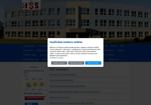 Webové stránky Integrovaná střední škola technická, Benešov, Černoleská 1997, Benešov