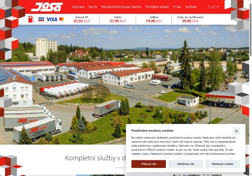 Webové stránky JASA s.r.o., Benešov