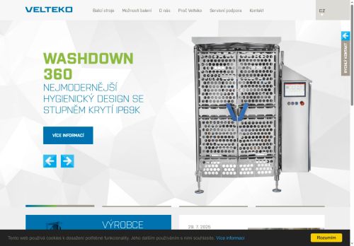 Webové stránky Velteko s.r.o., Vlašim