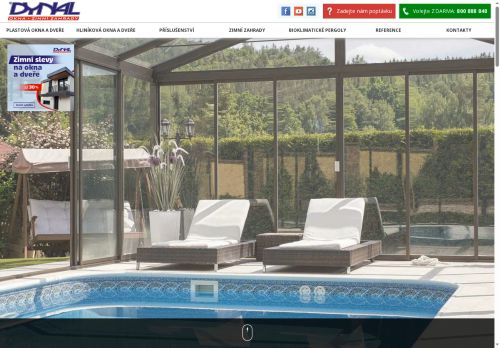 Webové stránky Dynal, s.r.o., Čistá