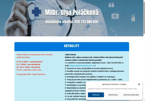Zobrazit webové stránky Alergologie, imunologie, pediatrie - Poliklinika Kladno (ul. Unhošťská) - MUDr. Olga Poláčková