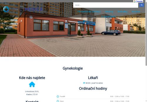 Zobrazit webové stránky Gynekologie - Poliklinika Kladno (ul. Unhošťská) - MUDr. Josef Voráček