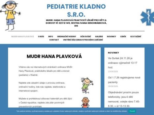 Praktický lékař pro děti a dorost - Poliklinika Kladno (ul. Unhošťská) - MUDr. Hana Plavková